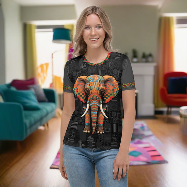Elephant Mama Africa All Over T-Shirt